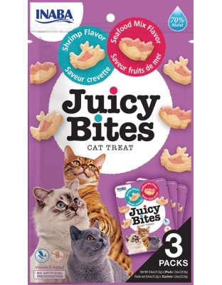 Inaba Cat Juicy Bites Shrimp Seafood 1.2oz. (6 Count)