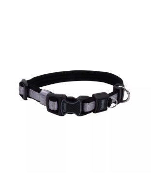 Inspire Adjustable Dog Collar Gray 1 x 18-26in. Large