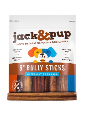 Jack & Pup Bull Stick 6" 5Ct