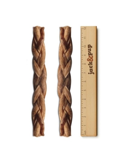 Jack &Pup Braid Bully Stick 12" Display Box (20)