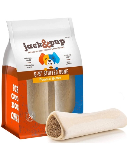 Jack & Pup 5-6In Peanut Butter Bone 2Pk