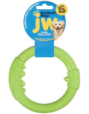 JW Pet Big Mouth Single Ring Dog Toy Assorted 1ea/LG