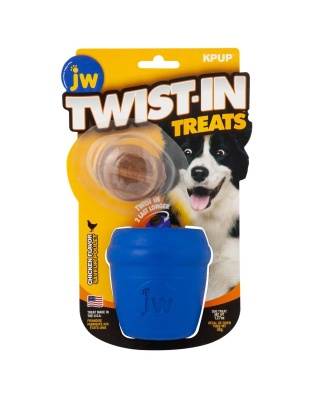 JW Pet Twist-In Treats Toy & Treat Dog Toy Blue 1ea/One Size, 1.27 oz