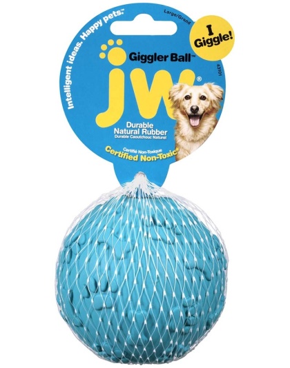 JW Pet Giggler Ball Dog Toy Assorted 1ea/LG