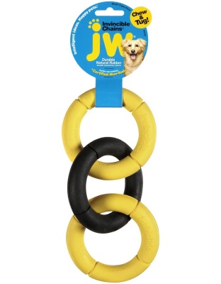 JW Pet Invincible Triple Chains Dog Toy Assorted 1ea/SM
