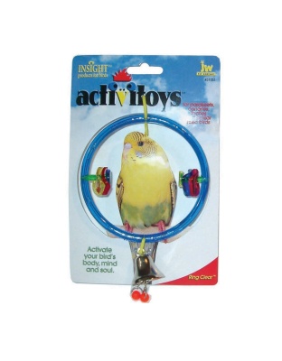 JW Pet ActiviToy Ring Clear Bird Toy Multi-Color 1ea/SM/MD