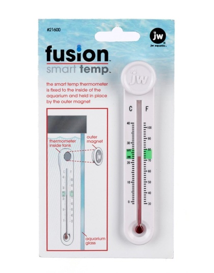 JW Pet Fusion Smart Temp Aquarium Thermometer White 1ea/One Size