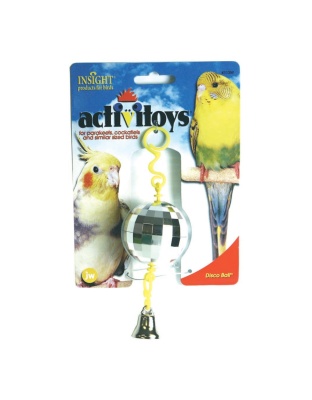 JW Pet ActiviToy Disco Ball Bird Toy Multi-Color 1ea/SM/MD