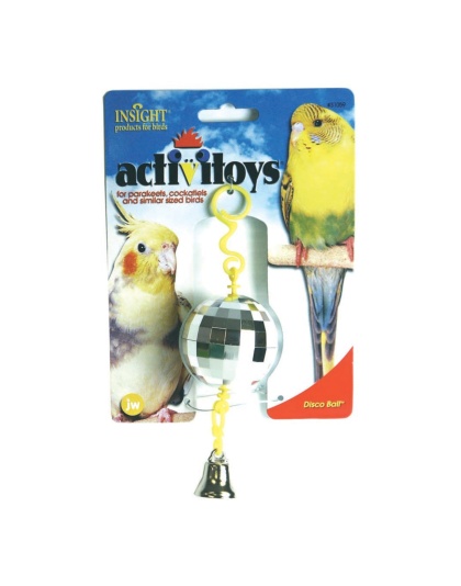 JW Pet ActiviToy Disco Ball Bird Toy Multi-Color 1ea/SM/MD