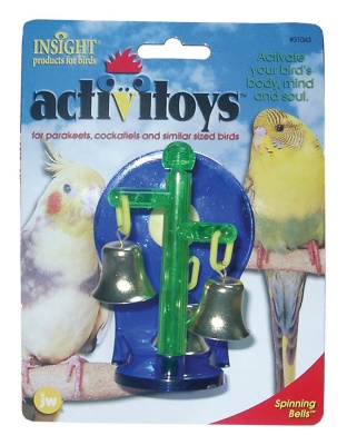 JW Pet ActiviToy Spinning Bells Bird Toy Assorted 1ea/SM/MD