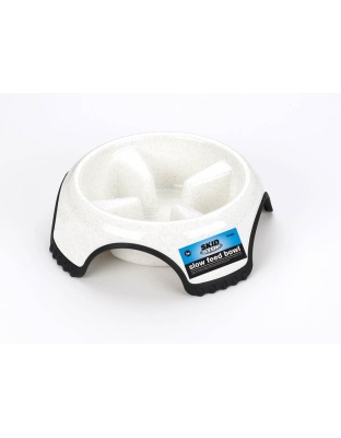 JW Pet Skid Stop Slow Feed Dog Bowl Assorted 1ea/LG