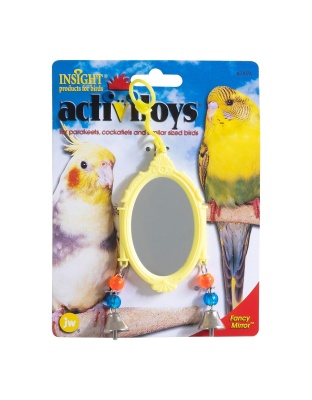 JW Pet ActiviToy Fancy Mirror Bird Toy Multi-Color 1ea/SM/MD