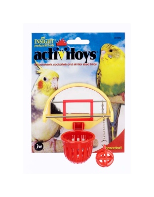 JW Pet ActiviToy Birdie Basketball Bird Toy Multi-Color 1ea/SM/MD