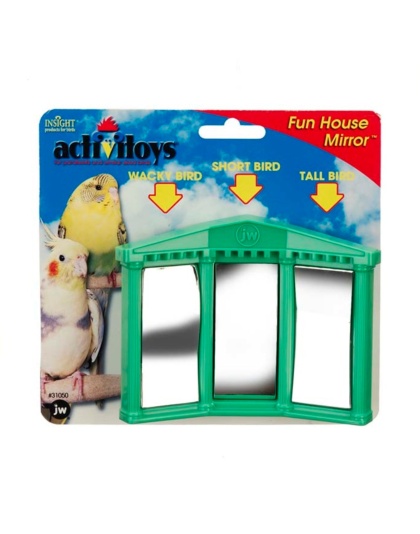 JW Pet ActiviToy Fun House Mirror Bird Toy Multi-Color 1ea/SM/MD