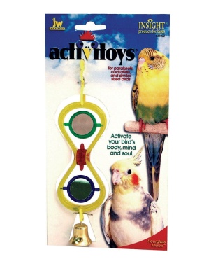 JW Pet ActiviToy Hour Glass Mirror Bird Toy Multi-Color 1ea/SM/MD