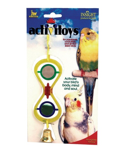 JW Pet ActiviToy Hour Glass Mirror Bird Toy Multi-Color 1ea/SM/MD