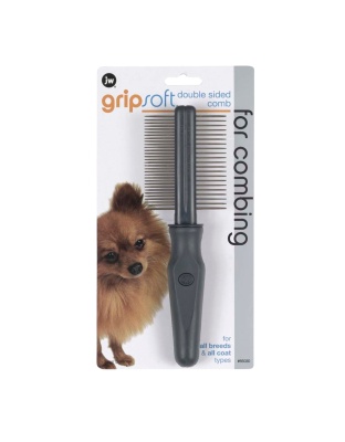JW Pet Double Sided Comb Grey, Yellow, 1ea/One Size