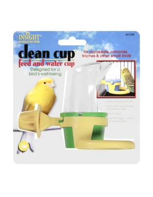 JW Pet Clean Cup Bird Feed and Water Cup Assorted 1ea/SM, 2 oz