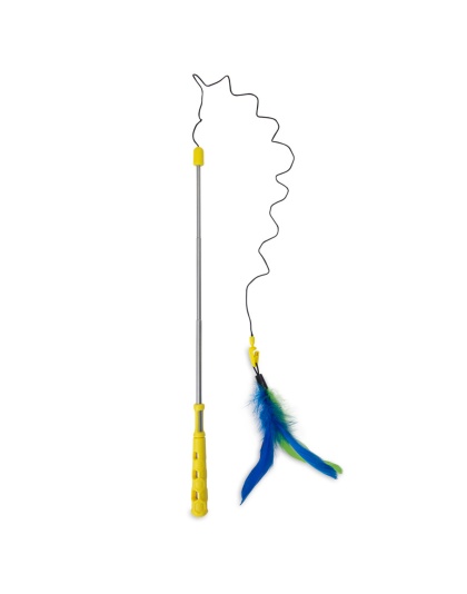 JW Pet Telescopic Fluttery Feather Wand Cat Toy 1ea/One Size
