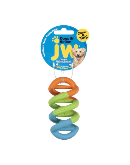 JW Pet Dogs in Action Rubber Dog Toy Multi-Color 1ea/SM