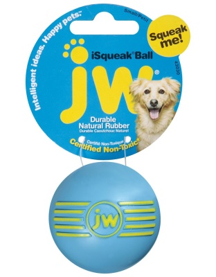 JW Pet iSqueak Ball Dog Toy Assorted 1ea/SM