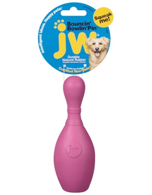 JW Pet Bouncin' Bowlin Pin Dog Toy Assorted 1ea/SM