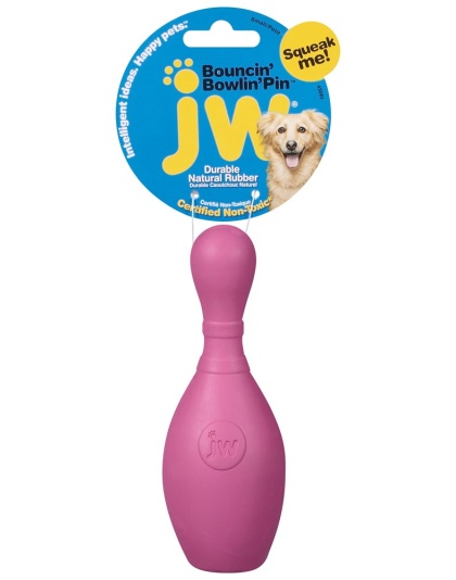 JW Pet Bouncin' Bowlin Pin Dog Toy Assorted 1ea/SM