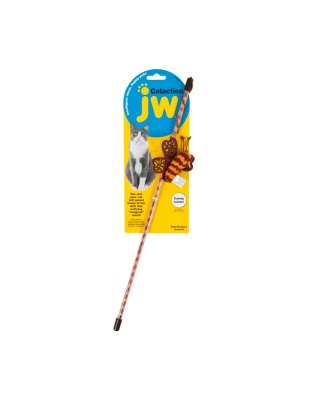 JW Pet Cataction Butterfly Wand Cat Toy Assorted 1ea/One Size