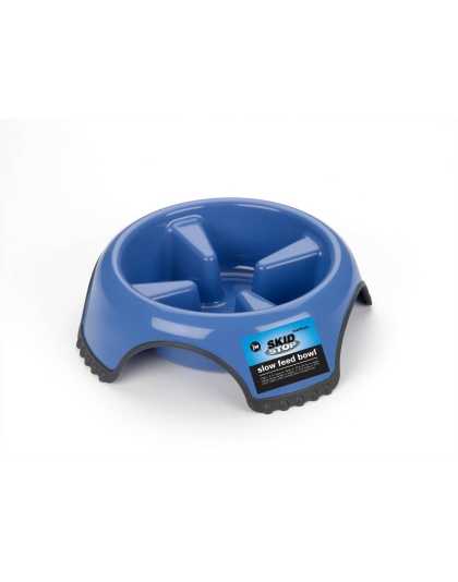 JW Pet Skid Stop Slow Feed Dog Bowl Assorted 1ea/MD