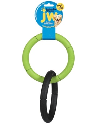 JW Pet Invincible Double Chains Dog Toy Assorted 1ea/LG