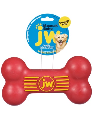 JW Pet iSqueak Bone Dog Toy Assorted 1ea/LG