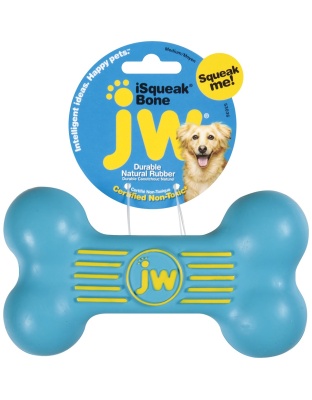 JW Pet iSqueak Bone Dog Toy Assorted 1ea/MD