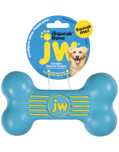 JW Pet iSqueak Bone Dog Toy Assorted 1ea/MD