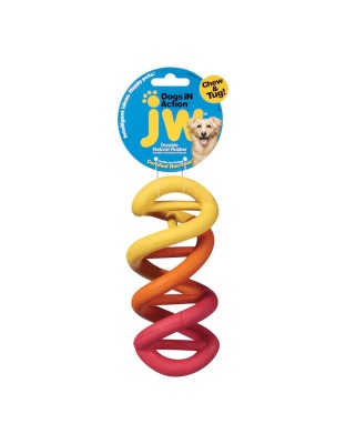 JW Pet Dogs in Action Rubber Dog Toy Multi-Color 1ea/LG