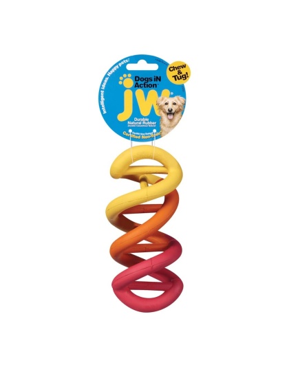JW Pet Dogs in Action Rubber Dog Toy Multi-Color 1ea/LG