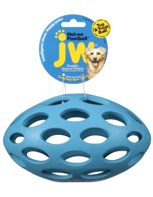 JW Pet Hol-ee Football Dog Toy Assorted 1ea/LG