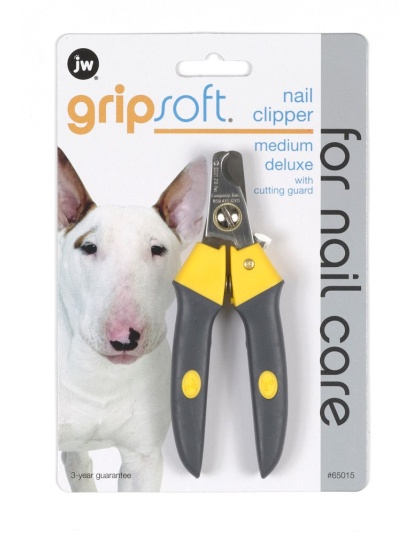 JW Pet Deluxe Dog Nail Clipper Grey/Yellow 1ea/MD