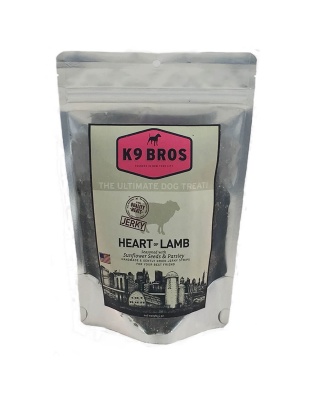 K9 Bros Heart Of Lamb Jerky 4oz.
