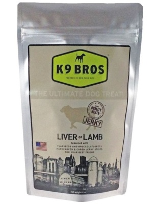 K9 Bros Jerky Liver Lamb 4oz.