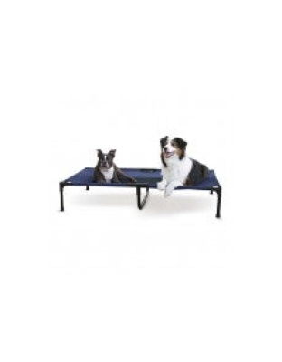 K&H Pet Products Original Pet Cot Elevated Dog Bed Blue/Black 1ea/XL 32 X 50 X 9 in