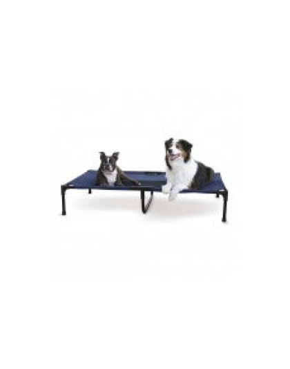 K&H Pet Products Original Pet Cot Elevated Dog Bed Blue/Black 1ea/XL 32 X 50 X 9 in