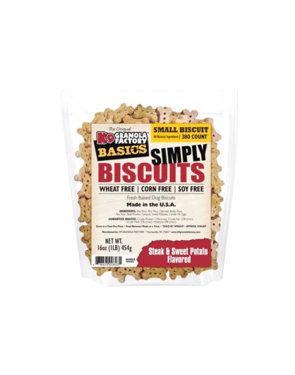 K9 Granola Simply Biscuits; Small Steak And Sweet Potato 1Lb