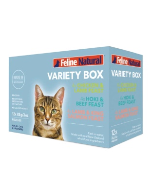 Feline Natural Cat Grain Free 3oz. Variety Pack Pouch 12 Pack (Case of 12)
