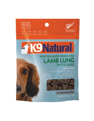 K9 Naturals Dog Air Dried Lamb Lung Bites 1.7oz.