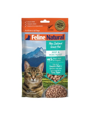 Feline Natural Cat Freeze-Dried Beef & Hoki Topper 3.5oz.