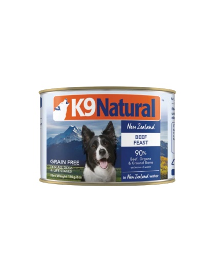 K9 Natural Canned Beef Feast 6oz. (Case of 12)