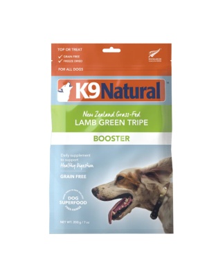 K9 Natural Dog Freeze-Dried Booster Lamb Green Tripe 7oz.
