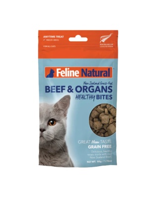 Feline Natural Cat Freeze-Dried Healthy Bites Beef 1.76oz.