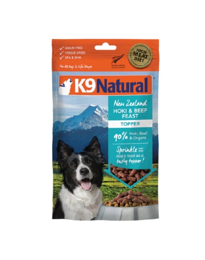 K9 Natural Dog Freeze-Dried Topper Hoki & Beef Topper 3.5oz.