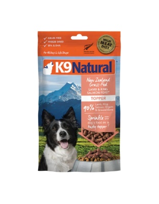 K9 Natural Dog Freeze-Dried Topper Lamb & Salmon Topper 3.5oz.